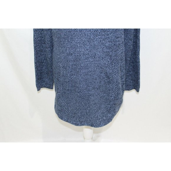Style & Co Womens Blue Envelope Collar Long Sleeve Curved Hem Sweater 3X NWT - Picture 3 of 6